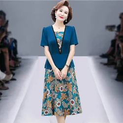 2023 Women's Summer New Slim-Fit Chiffon Floral Dress Woman Patchwork Vestido De Mujer Femme