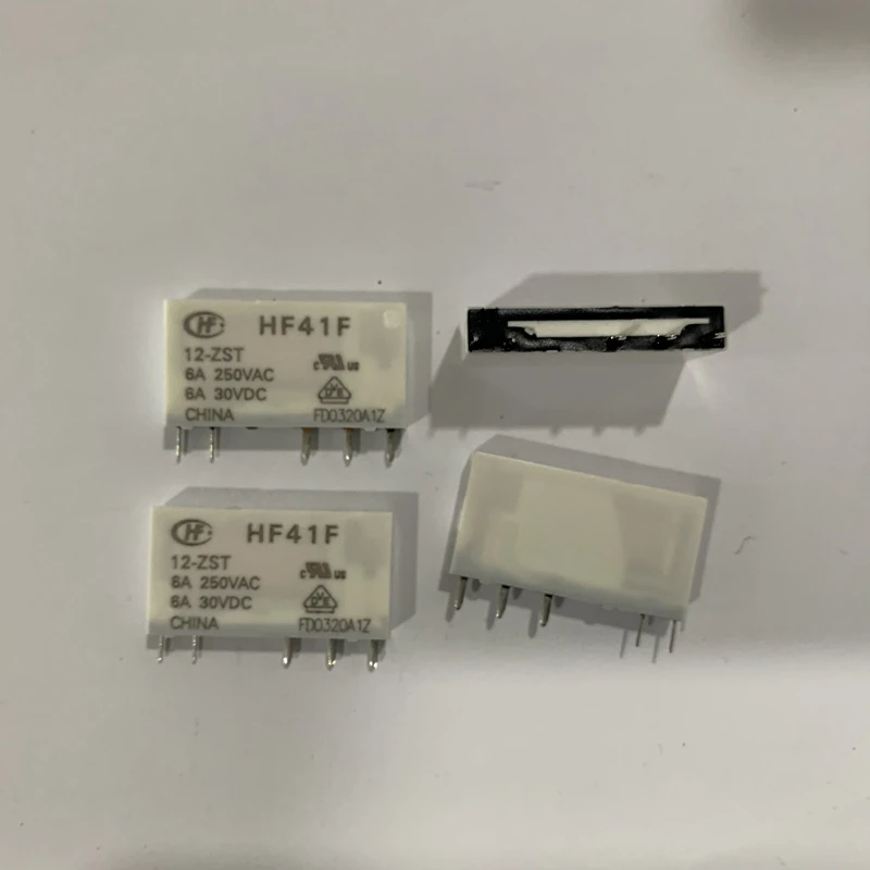 5PCS-20PCS HF41F-12-ZST ZIP5 Power relay 12VDC 6A single set switch type (1C) for industrial control and household appliances