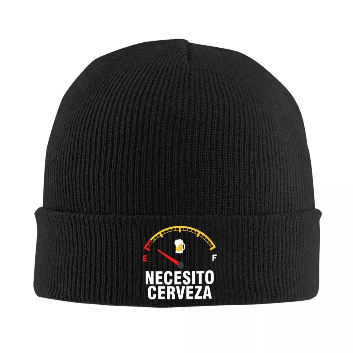 2024 NECESITO CERVEZA Spanish Slogan Beanie Hats Male Kpop Knitted Hat Autumn Winter Thermal Elastic Beanie Hat