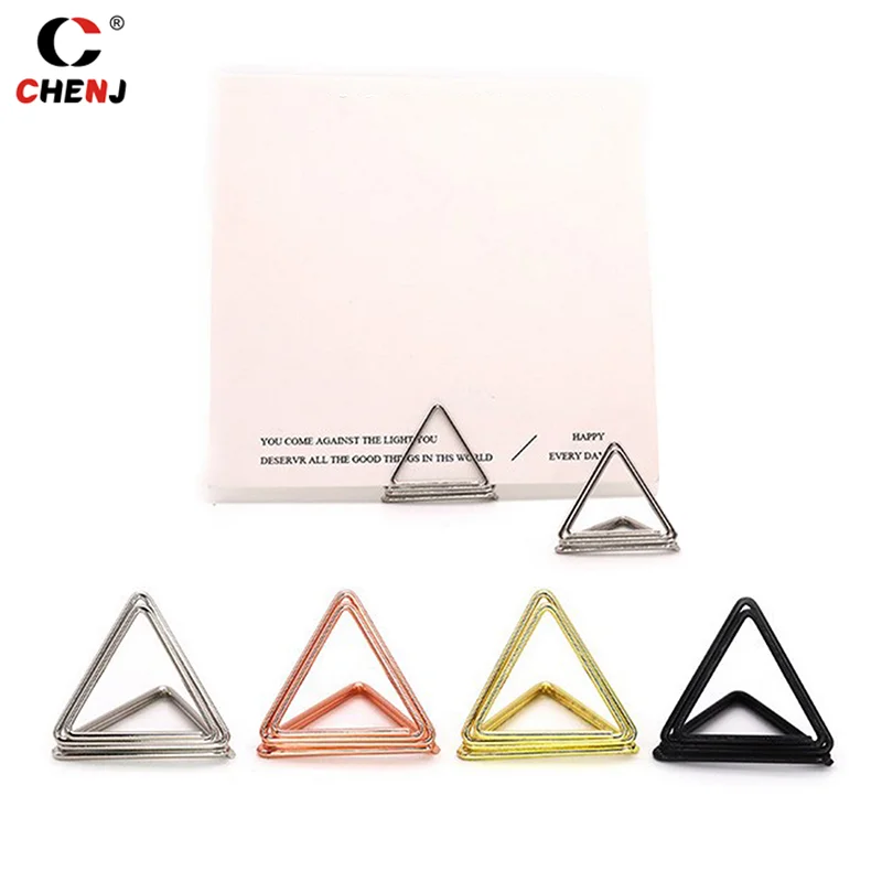 10Pcs Triangle Metal Place Card Holders Wedding Table Numbers Holder Photo Clips Stand Picture Display Stands Desktop Decoration