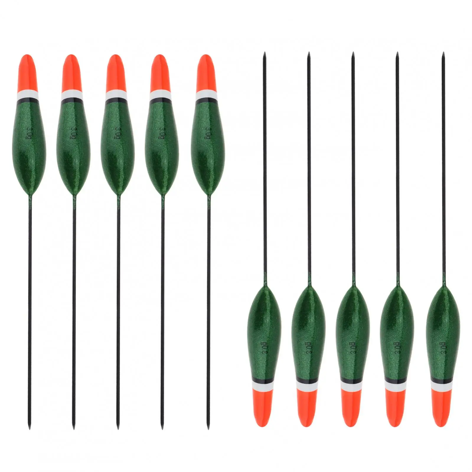 10 قطعة عوامات صيد السمك من خشب الباولونيا، أدوات صيد الأسماك للمحيط/البحيرة/النهر/صيد الأسماك #5