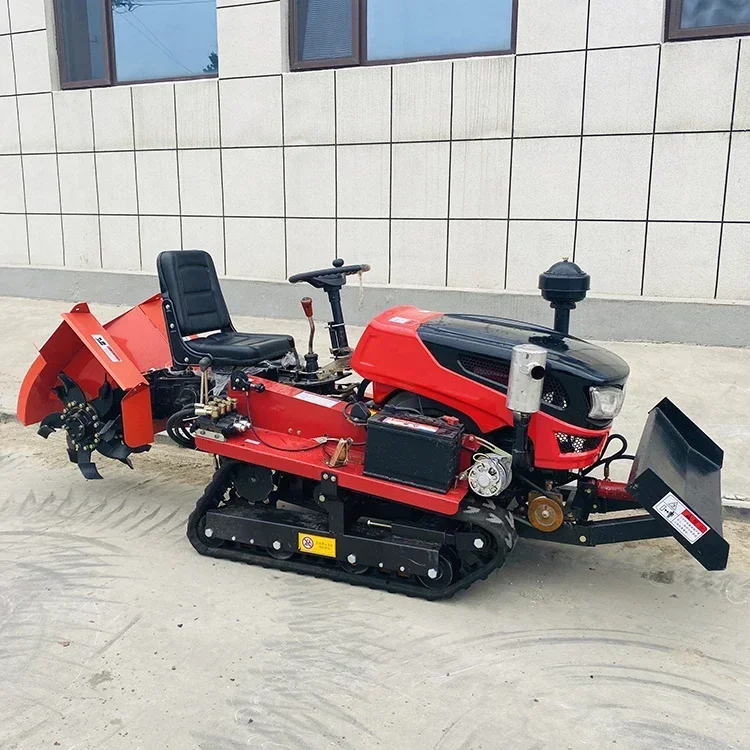 25Hp diesel micro agricultural tracked rotary tiller, tracked field excavator tractor, agricultural machinery and equipment