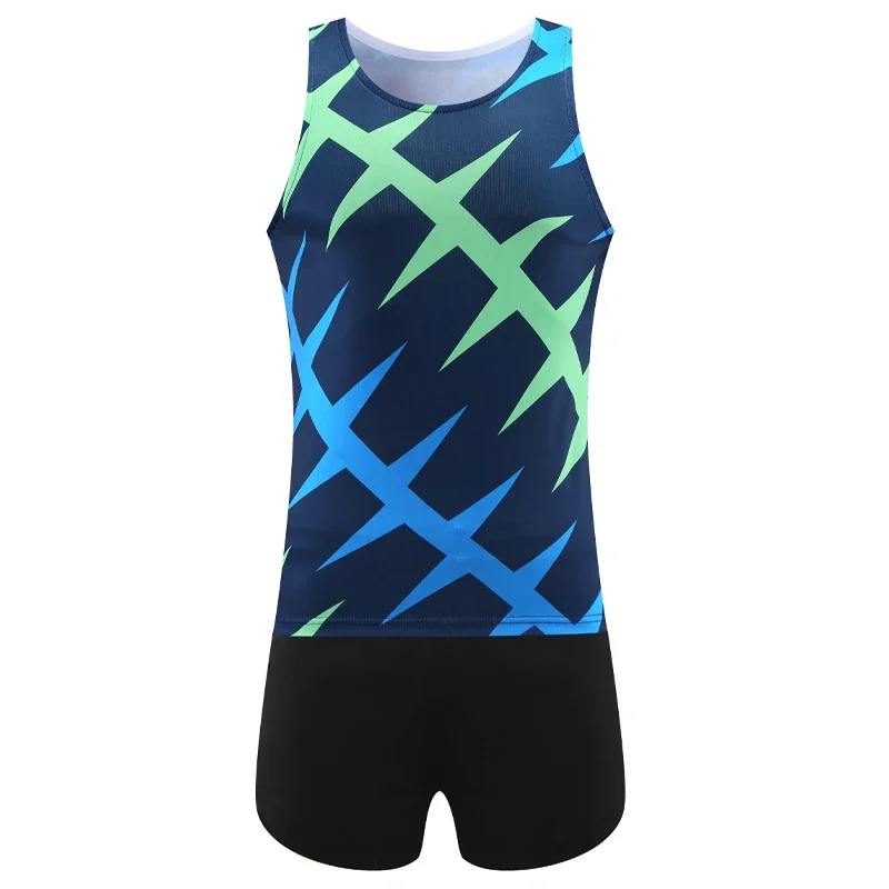 

Summer Quick Dry Training Running Suits Men Vest Shorts Breathable Thin Uniform Team Sports Outdoor Track And Field Sets