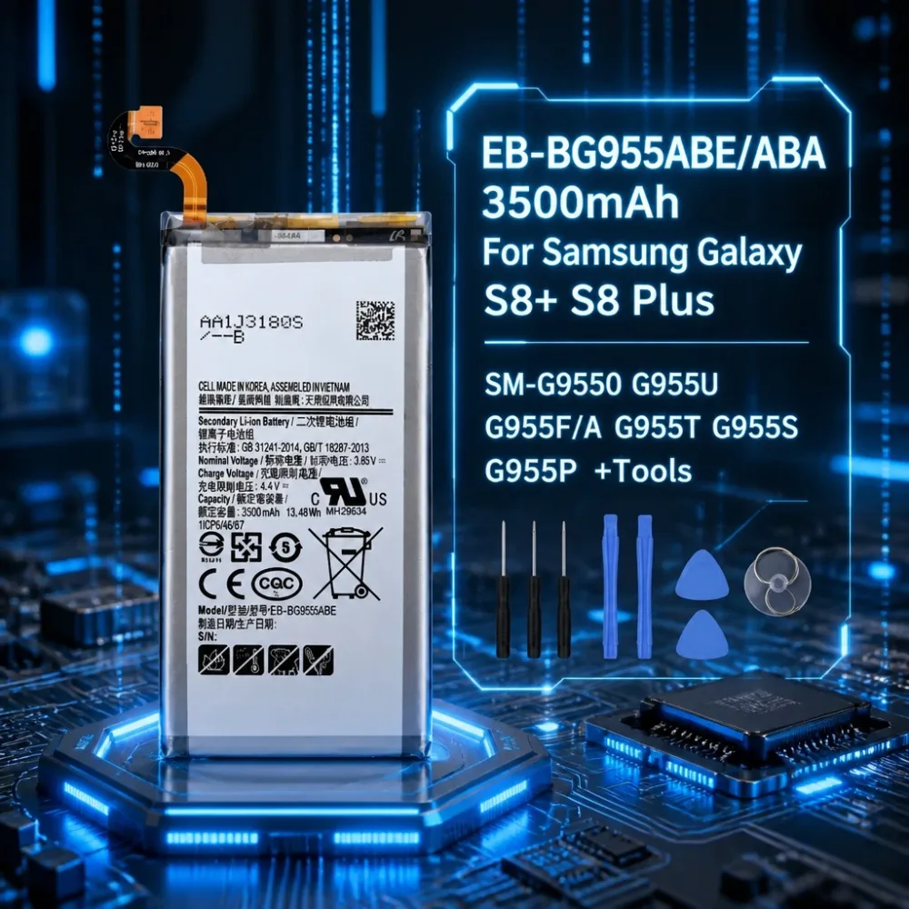 In Stock EB-BG955ABE/ABA 3500mAh 3.85V Battery For Samsung Galaxy S8+ S8 Plus SM-G9550 G955U G955F/A G955T G955S G955P +Tools