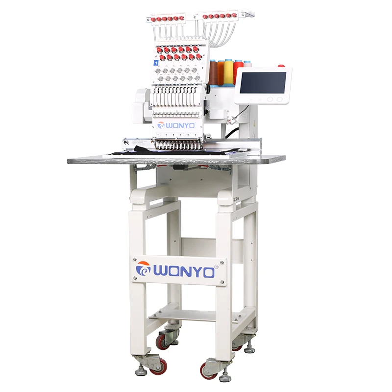China DDP Shipping 1 Head 15 Needle Computerized Embroidery Machine for Cap Flat and Finished Garment Embroidery