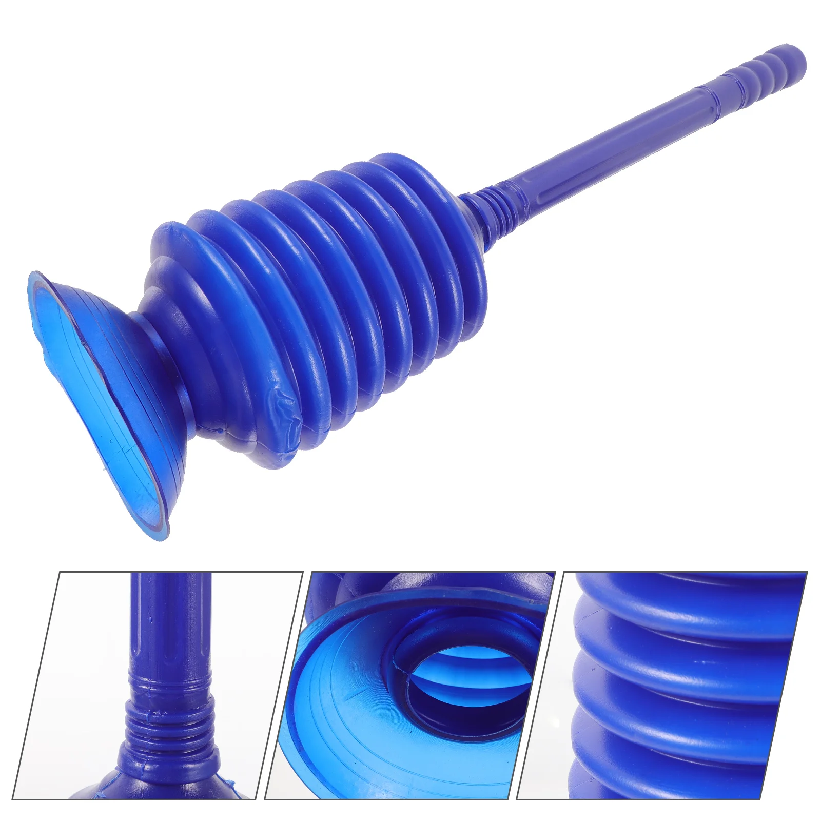 Toilet Plunger High Pressure Pump Bathroom Toilet Dredge Drain Plunger for Bathroom Bathtubs Showers Sink Blockage (Blue)