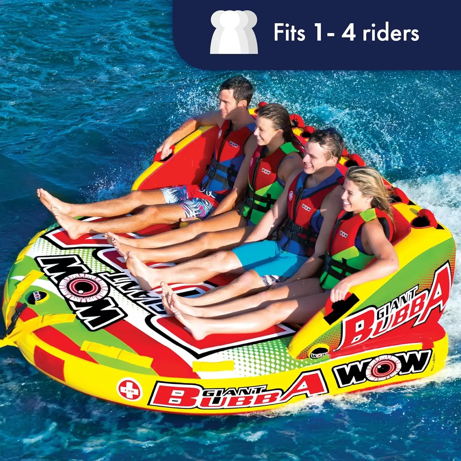 Wow Giant Bubba Towable Tube for Boating 1-4 Persons