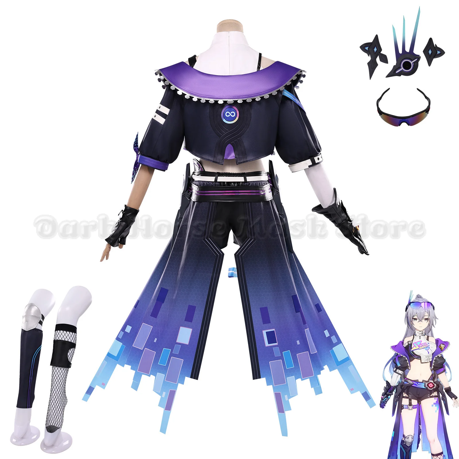 Honkai Star Rail Silver Wolf LV.999 Cosplay Costume Godmode Player Women Outfits Halloween Party Suit Game Role Play Uniform view 3