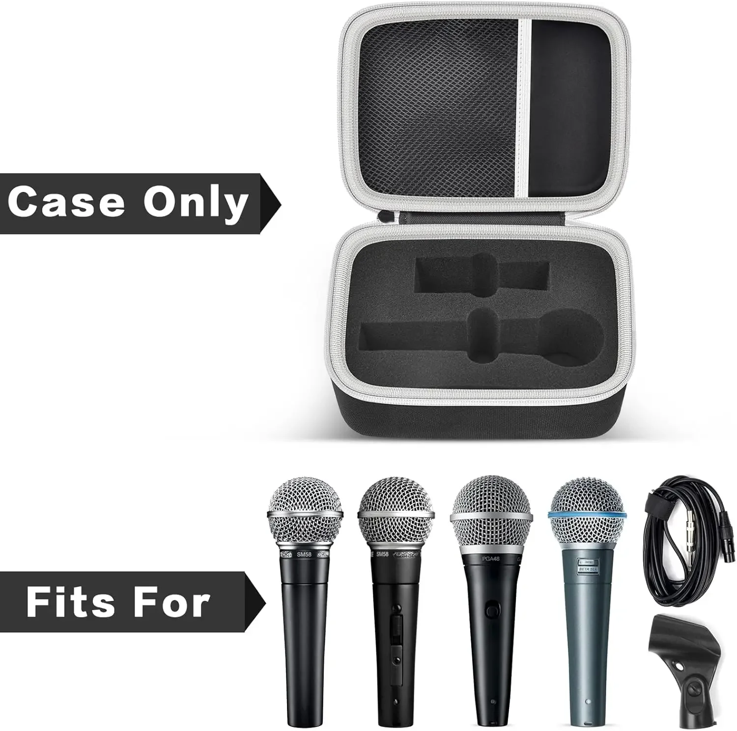 【中古】ハードケース付き SHURE SM58 4本セット Se090821f071c4b66bc14e2f432e30