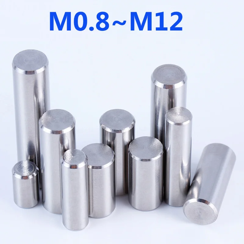 Cylindrical Pin Pins M1 M1.5M2 M2.5 M3 M4 M5 M6 M8 M10 M12 304 Stainless Steel Solid Cylindrical Pin Locat Fastener Parallel Pin