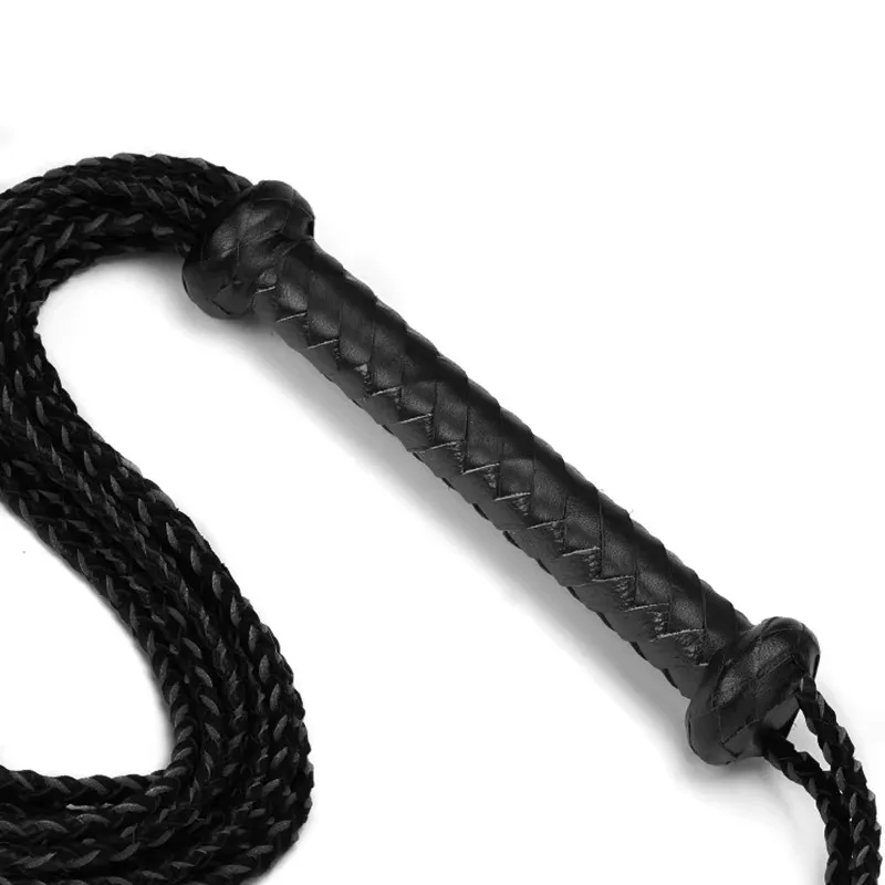 78 سنتيمتر سوط جلد البقر الحقيقي ، 9 ضفيرة اليدوية جلد طبيعي الثور سوط جلد البقر ركوب الخيل سوط #1