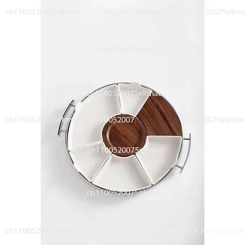 Wood-grain Checkered Dinnerware Set: Cutlery and Western-style Tableware Set with Storage Plate – Minimum Order of 2 Sets