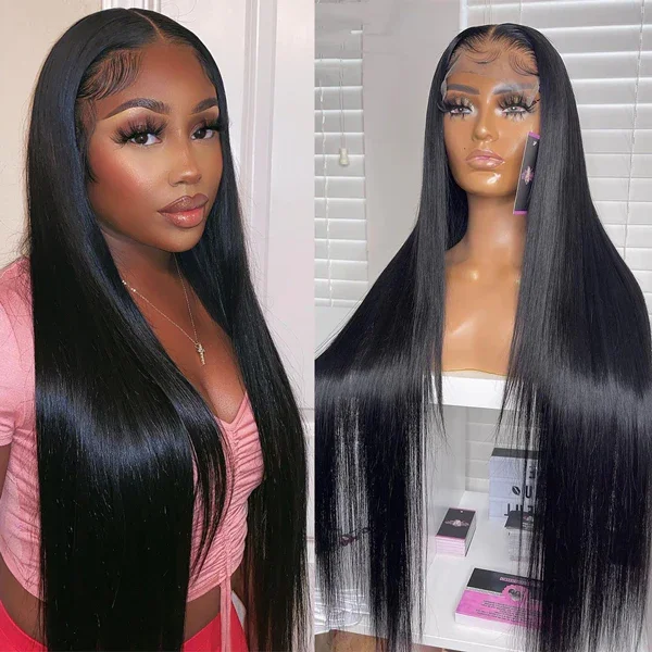 Bone Straight 13x6 hd Lace Frontal Wig Human Hair for Women Choice Pre Plucked 30 inch Remy Hair Wig Cheap on Sale