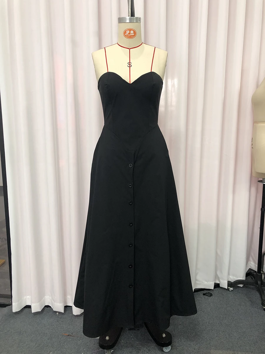 بدلة قفز مثيرة للفتيات من VGH للنساء برقبة على شكل قلب بدون أكمام مرقعة واحدة الصدر عالية الخصر وواسعة الساق بدلة قفز للسيدات