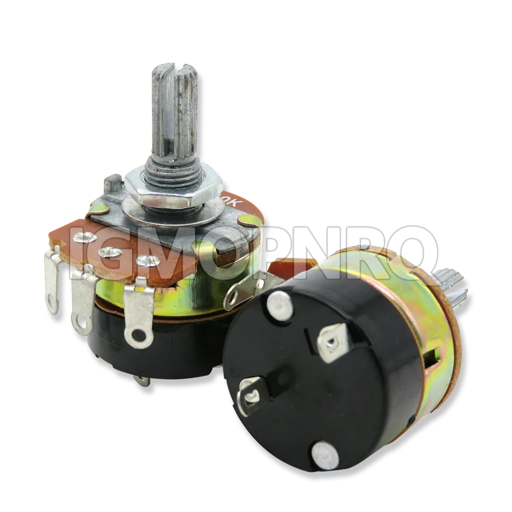 2PCS WH138 Potentiometer Adjustable Resistance Speed Regulator With Switch WH138-1 B5K B10K B20K B50K B100K B250K B500K 10K 100K