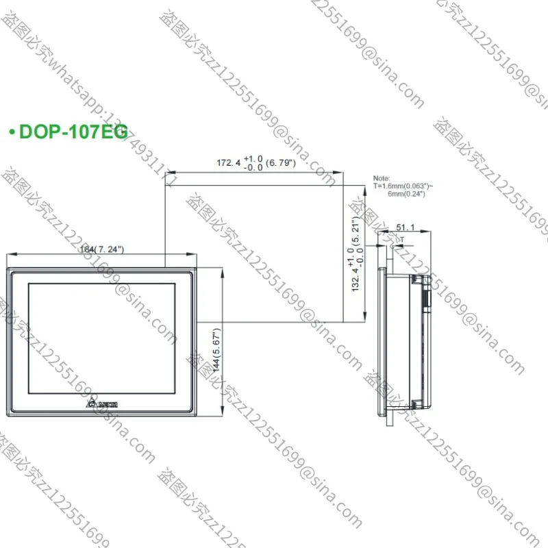 Applicable To DOP-107EG Color Screen Industrial Control Human-machine Interface DOP-100 Series 7-inch Touch Screen New