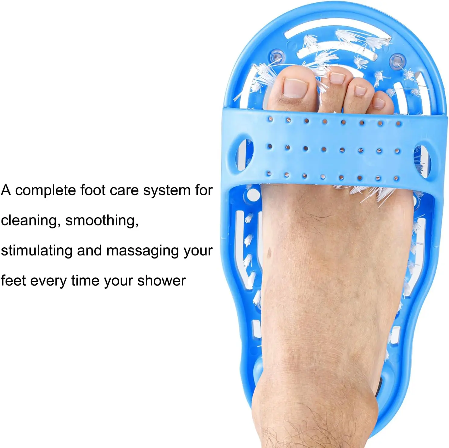 1/2/4PCS Slippers Unisex Spa Shower Foot Scrubber and Massager  Exfoliate and Massage with Ease Slippers Lazy Foot Washing Brush