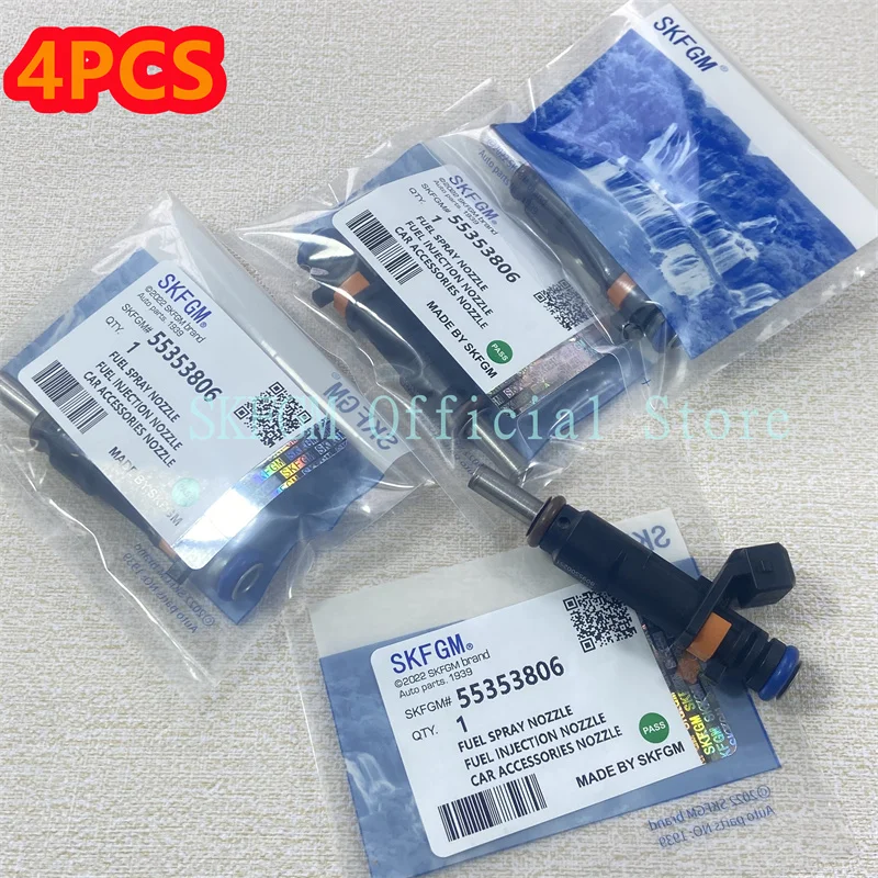 

4X . Fuel Injector Nozzle. #55353806 For Chevrolet Opel Cruze Zafira Sonlc Astra Mokka B16XER A16XER