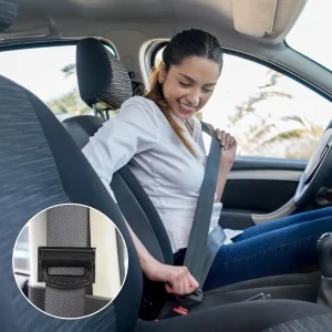 2 Stück Auto-Sicherheitsgurt-Schnallenclips, verstellbare Anti-Rutsch-Gurtstopper, Befestigungsclips zur Entlastung von Schulter und Nacken, Autozubehör – Detail 2