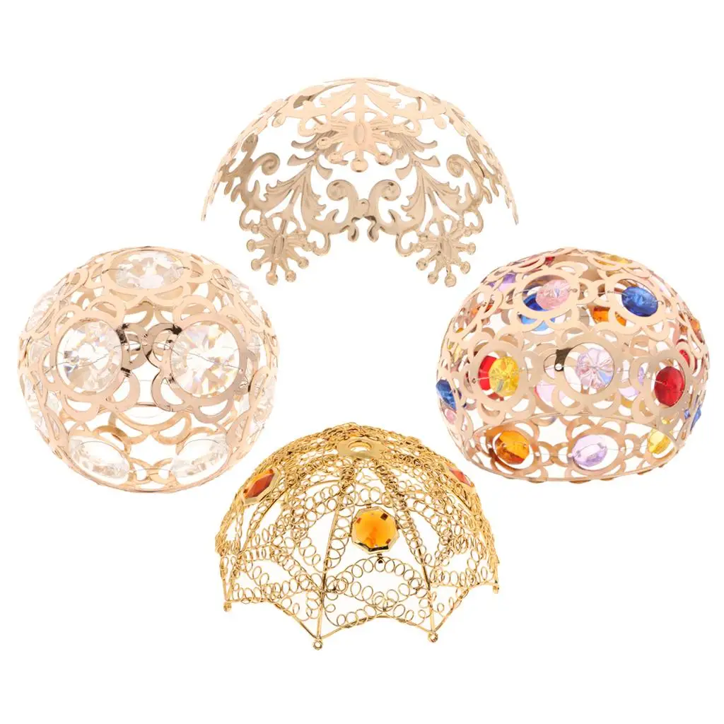 Ceiling Light Cover Iron Lampshade Cage Style Replacement Lamp Shade for E27 E14 Bulb Protection Bathroom Kitchen Lighting