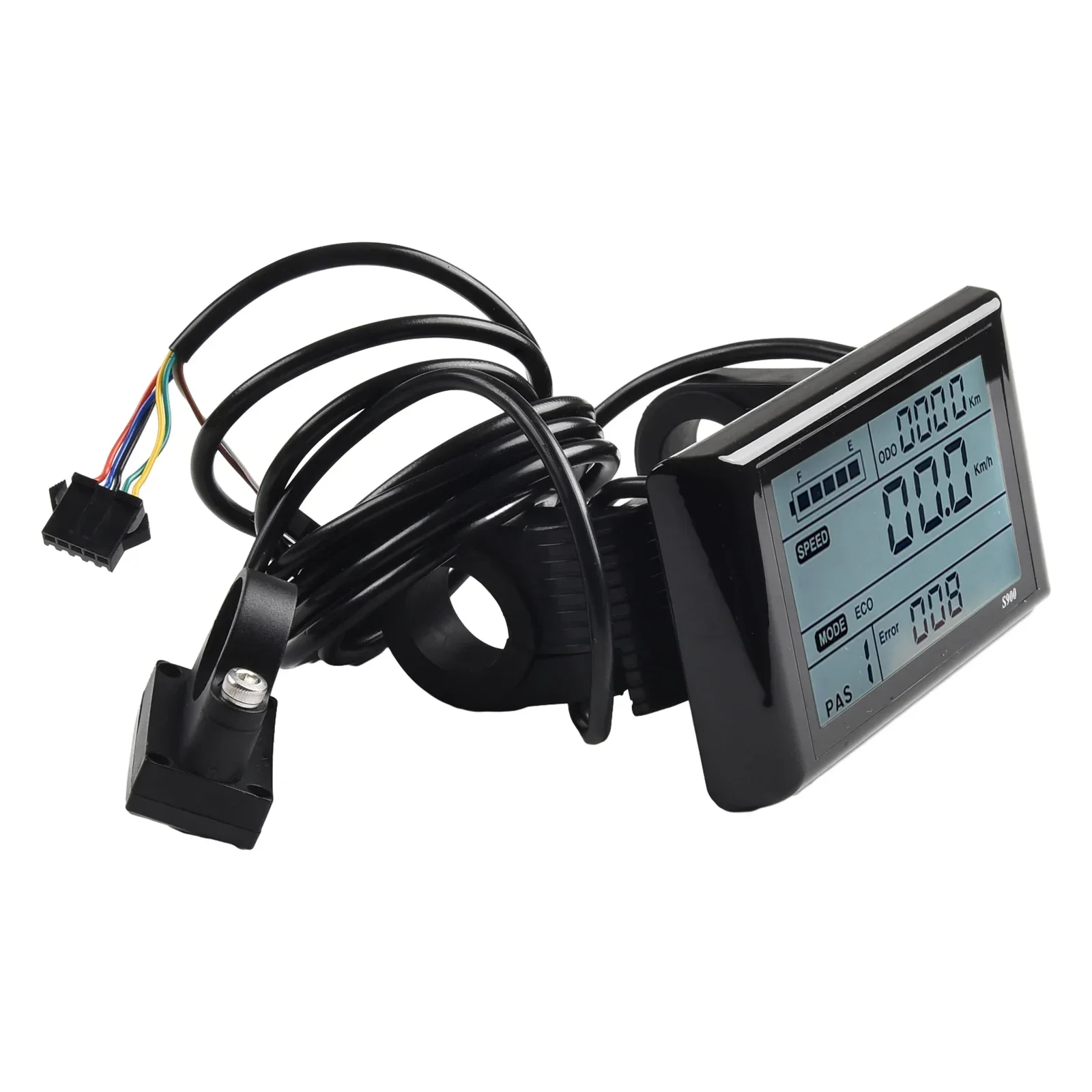 Prático Painel de Display LCD de Alta Qualidade, SM Plug com Plugue de Luz, UART Bicicleta Elétrica, Novo, S900, 24V, 36V, 48V, 60V, 72V