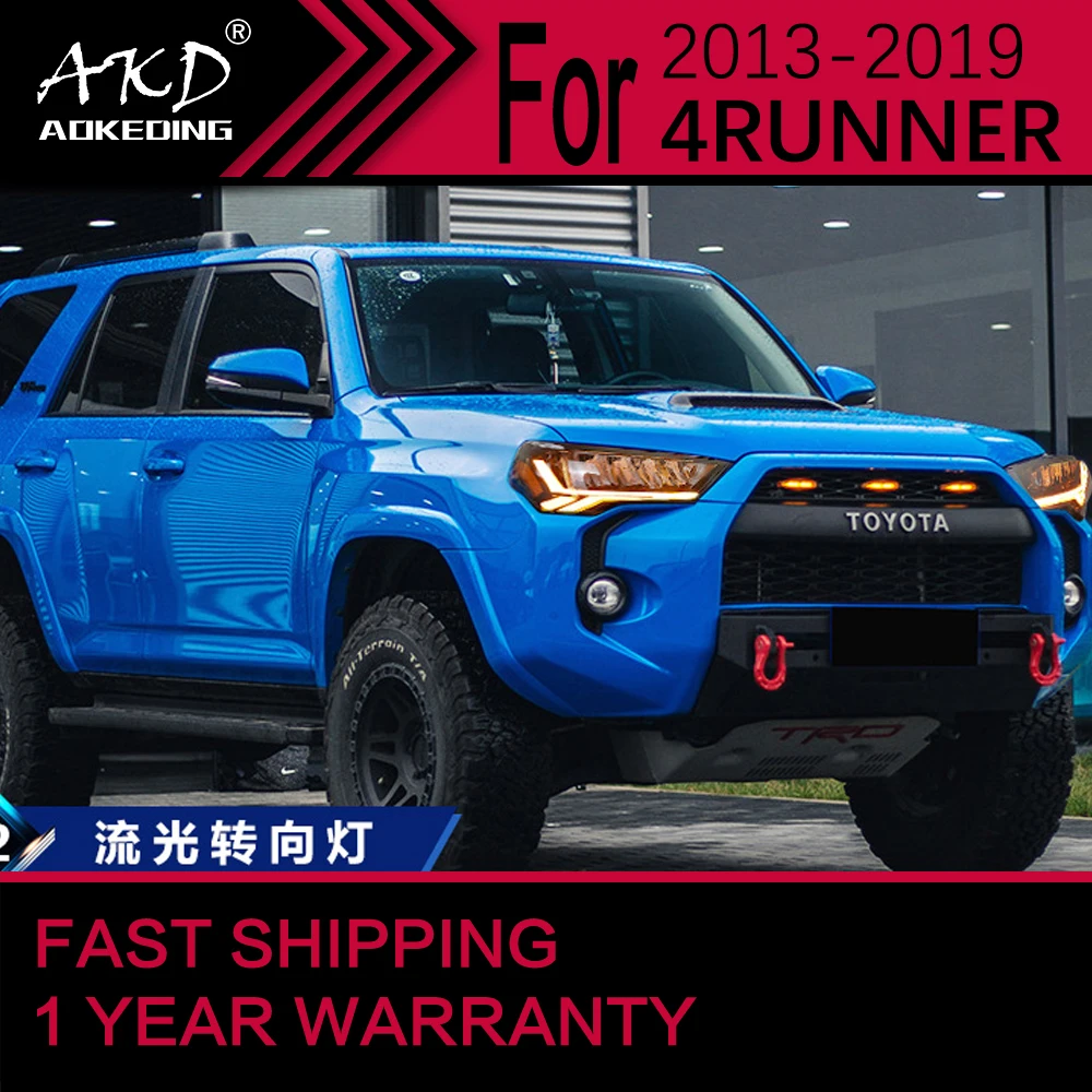 

Автомобильные фары для Toyota 4Runner светодиодный ная фара 2013-2019 4Runner, передняя фара Drl, объектив проектора, автомобильные аксессуары