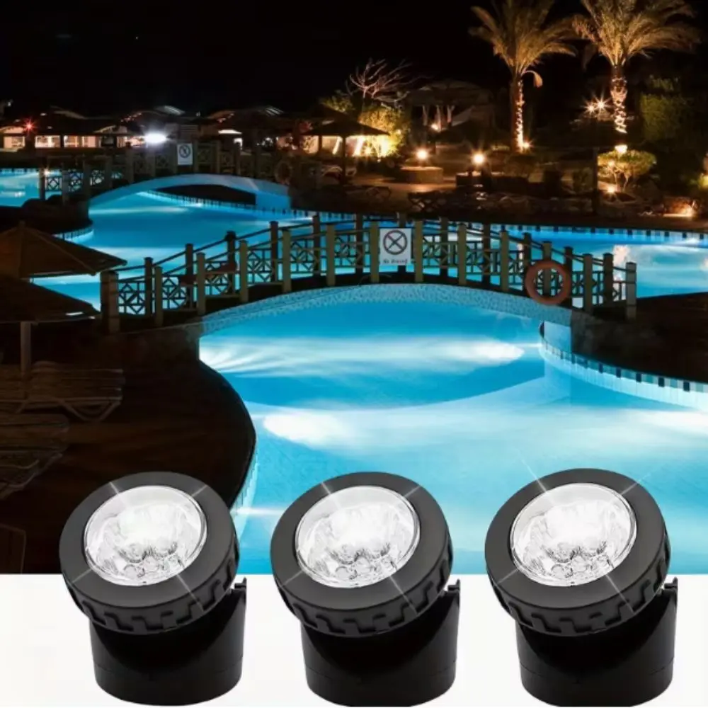 Dual Waterproof Solar Pond Spotlights 1.2V/3.7V LED 6 Solar Underwater Lights Multicolor Auto On/Off Solar Lights Fish Tank