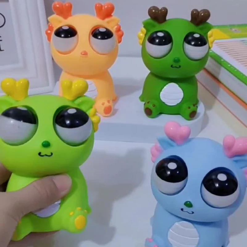 Popping Out Eyes Dragon Squeeze Toys Explosive Eye Dragon Pinch Decompression Joy Eyeball Burst Squeezing Stress Relief Toys
