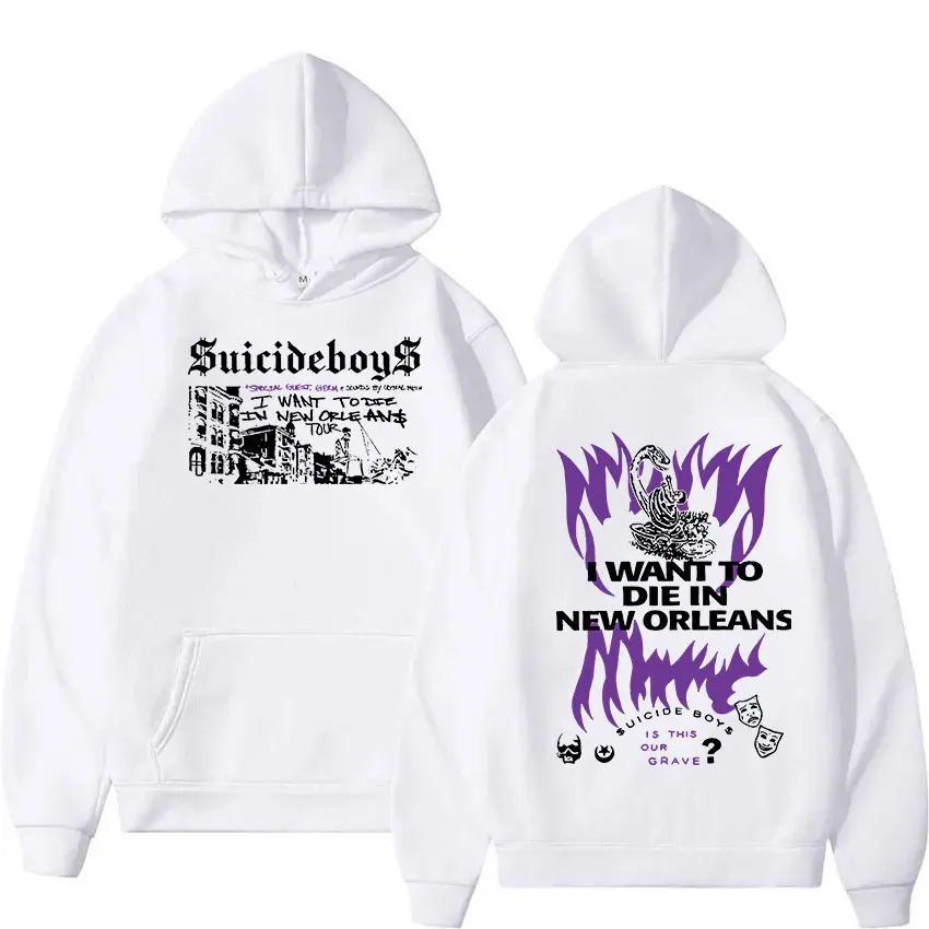 Suicideboys G59 2024 Tour Print Hoodie Men\'s Hip Hop Retro Gothic pullover Sweatshirt Unisex Fashion Clothing Oversized hoodies