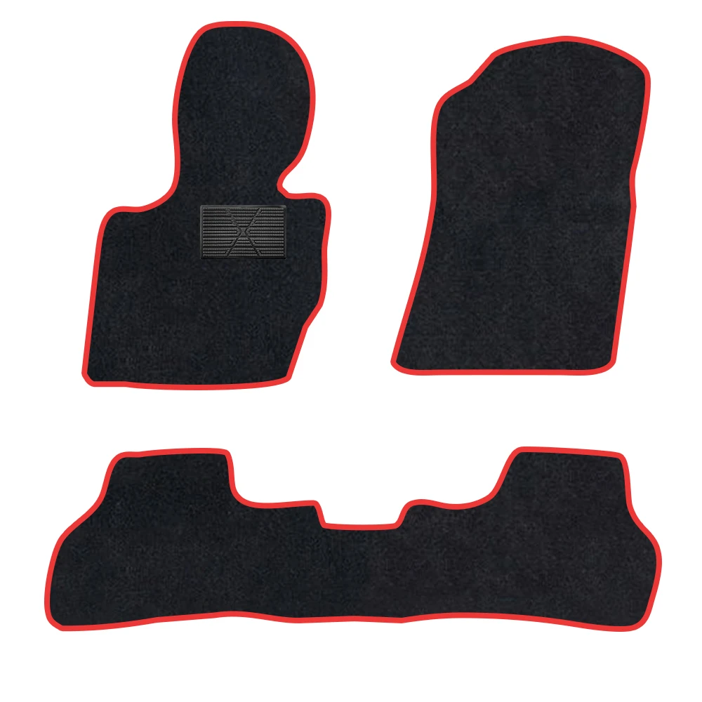 حصيرة أرضية السيارة لسيارات Bmw X3 2010-2016 F25 بوليستر من جلد الغزال مضاد للانزلاق أسود داعم أحمر حافة ربط