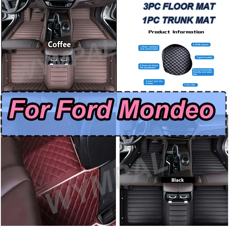 

LUXURY Car Floor Mats For Ford Mondeo Fusion Mk V 4 2013~2016 Anti-dirt Pads Rug Accesorios