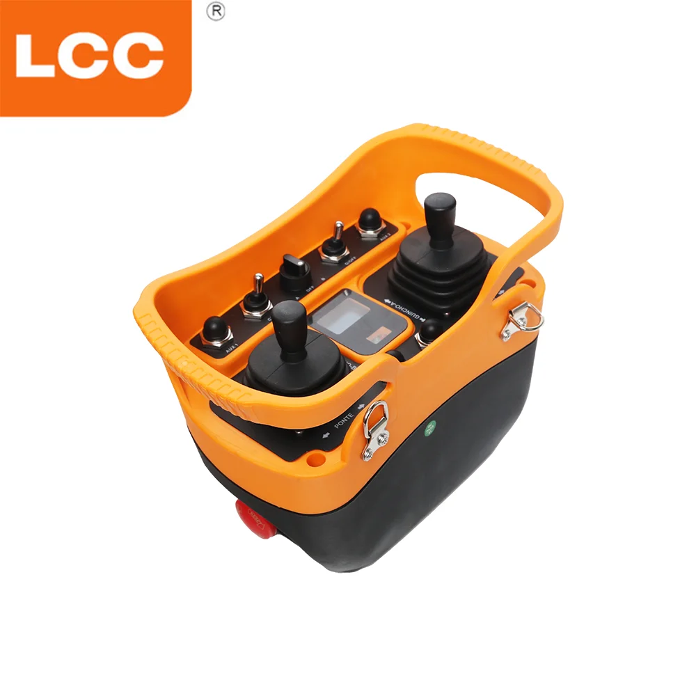 TLF Q5000+ UHF 433 MHz Gru a torre industriale Due joystick Radiocomando e trasmettitore