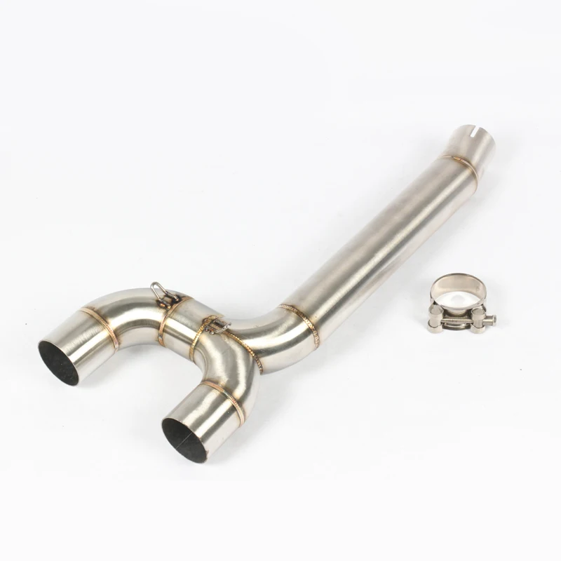 For YAMAHA FZ6 26N F263 51MM Motorcycle Exhaust System Muffler Middle Link Pipe Escape Stainless Steel Removable DB Killer view 6