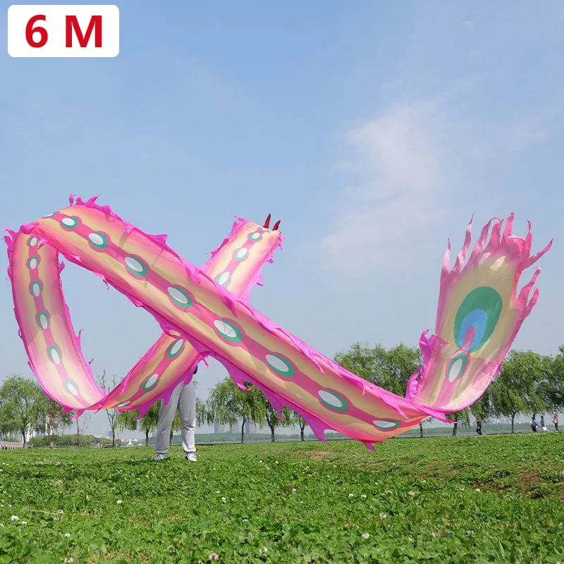 6/8/10M Phoenix Dragon Dance Mehrfarbiges Band Bühnenaufführung Outdoor Quadratische Schaukelstange Fitness Festival Geschenk Wu Long