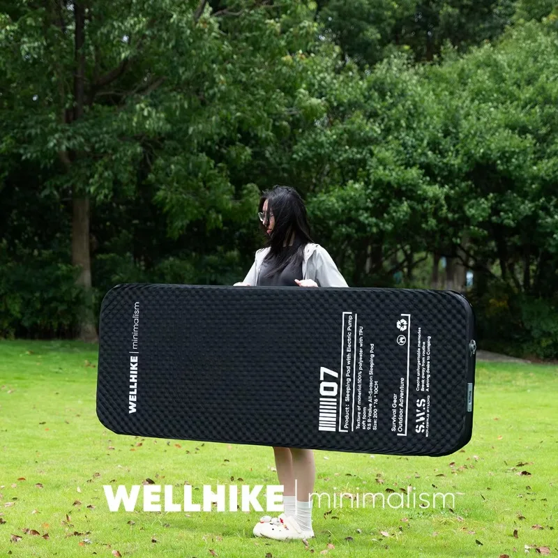 WELLHIKE Outdoor SWS Self-Inflating Camping Sleeping Pad Moisture-Proof Slow Rebound Foam Mat for One Person Rest Outdoor Cam