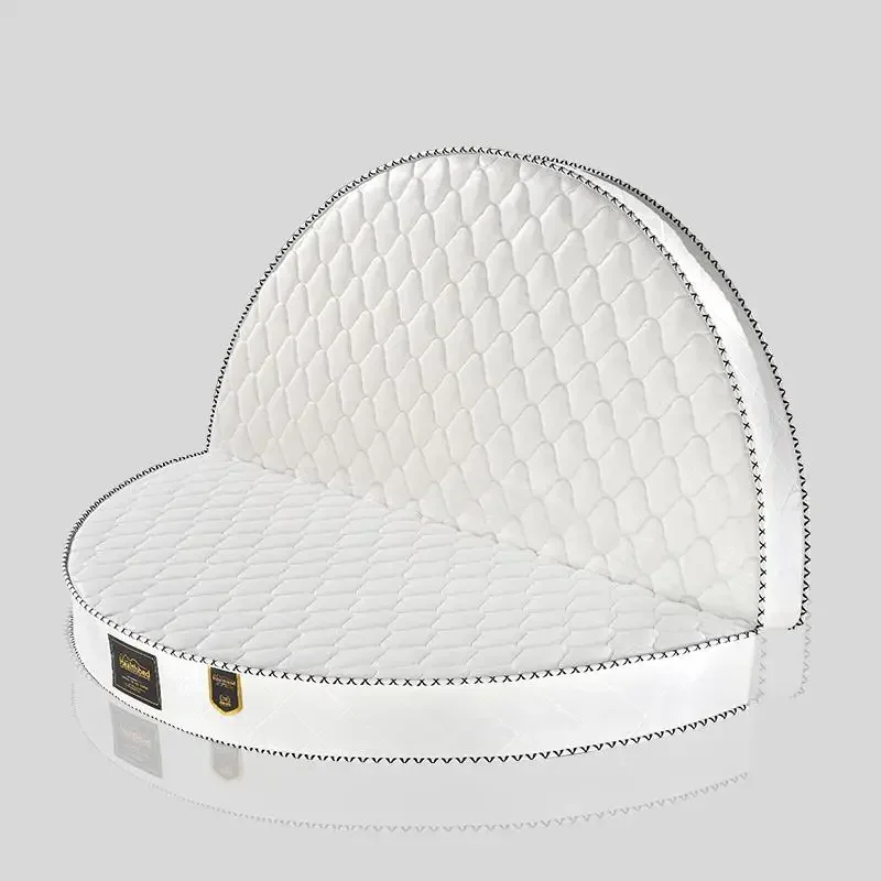 

180 200 220 cm Round Mattress Bedroom Spring Folding Double Round Sponge And Latex And Palm Material Mattresses King Size White