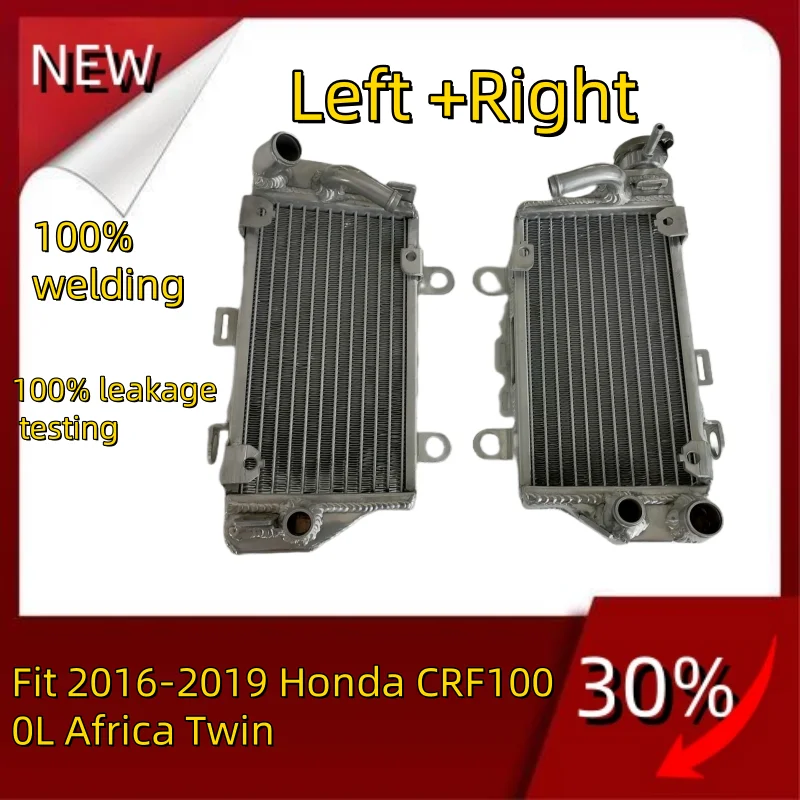 

Left+Right new all Aluminum Radiator Fit 2016-2019 Honda CRF1000L Africa Twin CRF 1000 L Coolant 2016 2017 2018 2019