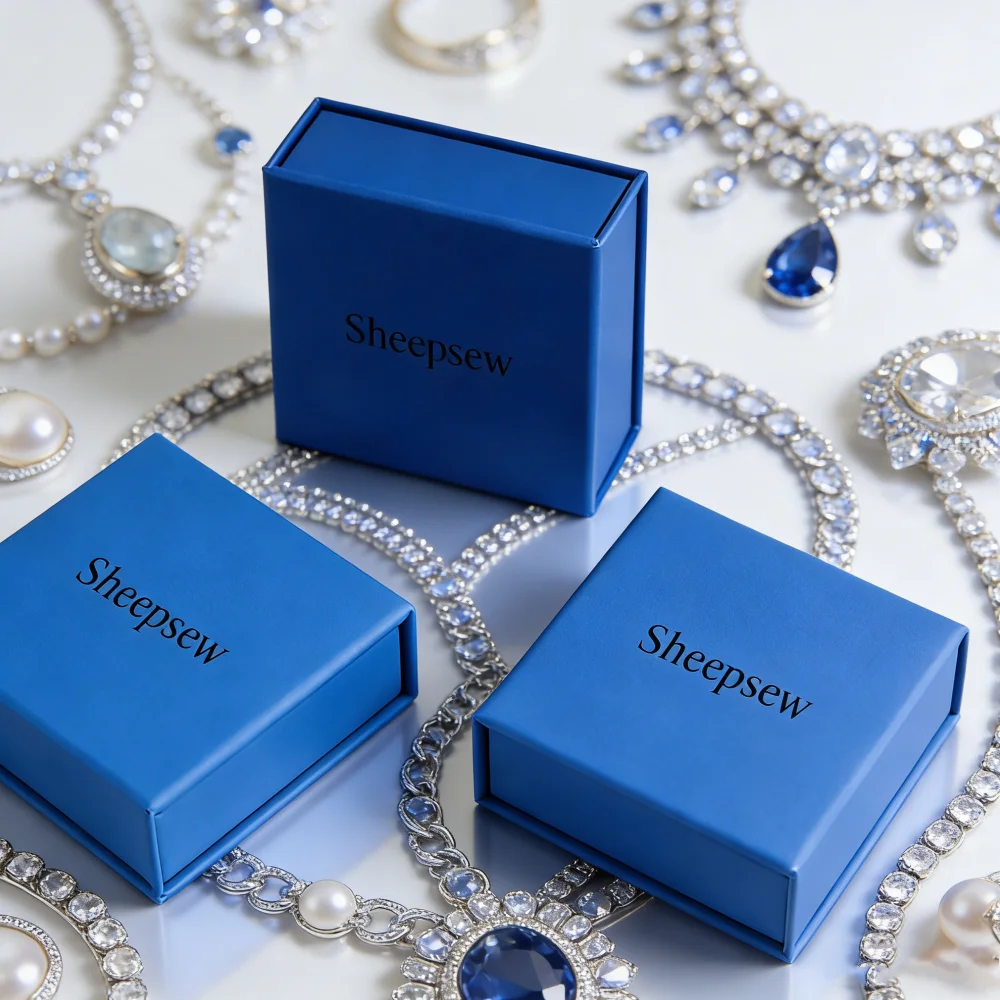 50 pieces gift box with rivets carton multicolor ring necklace box bracelet box jewelry box with sponge pad custom personalized