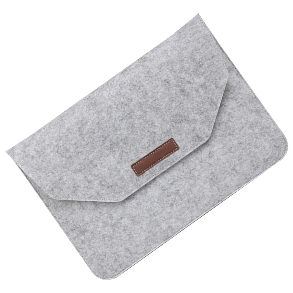 Laptop Bag Storage Pouch Felt Material Soft Lining Anti-Slip Shock-Resistant Portable Computer Bag for Tablet Notebook Light