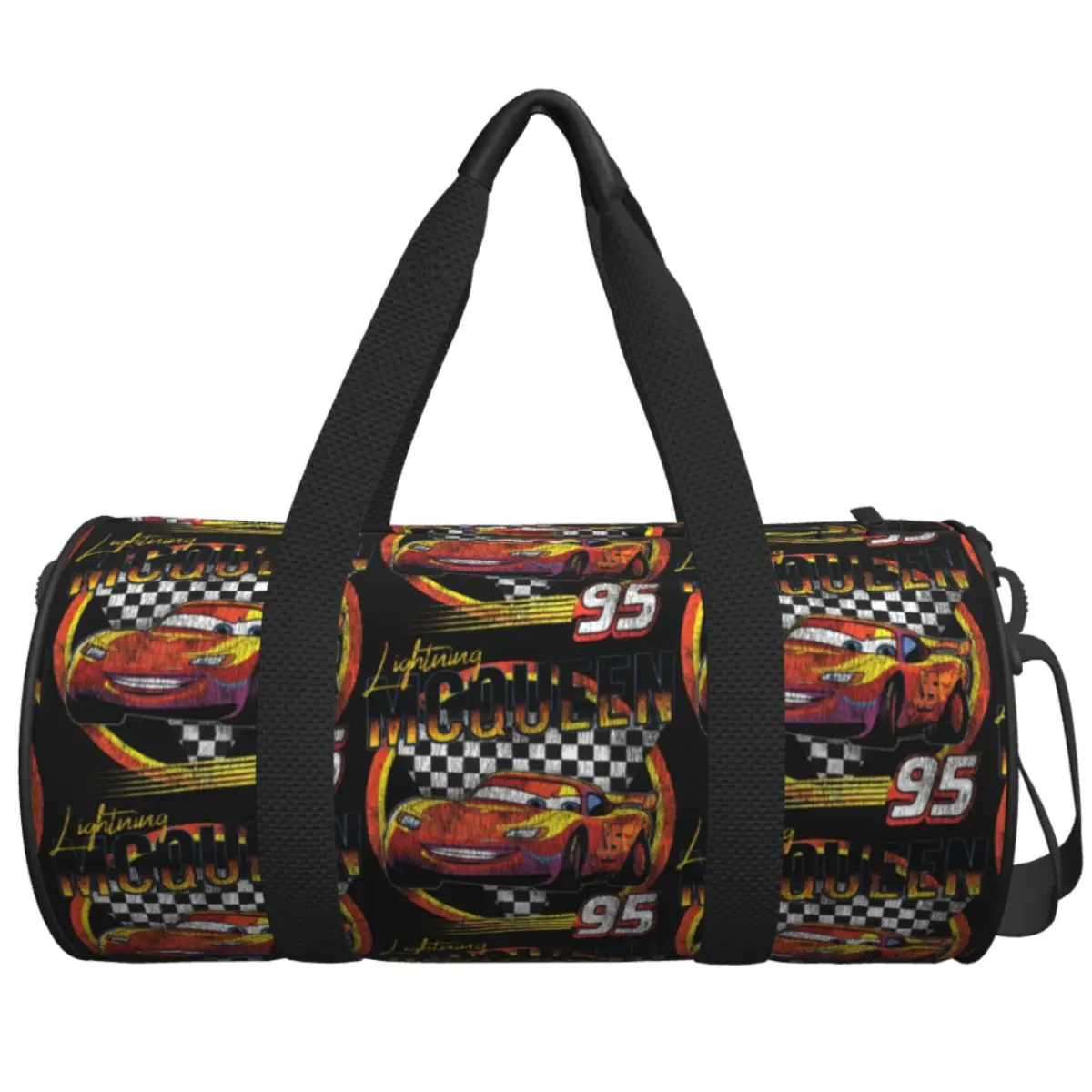 

Cars Lightning McQueen Vintage Race Travel Bag Large Sport Bags Oxford Male Female Printed Gym Bag Swimming Colorful Fitness Bag
