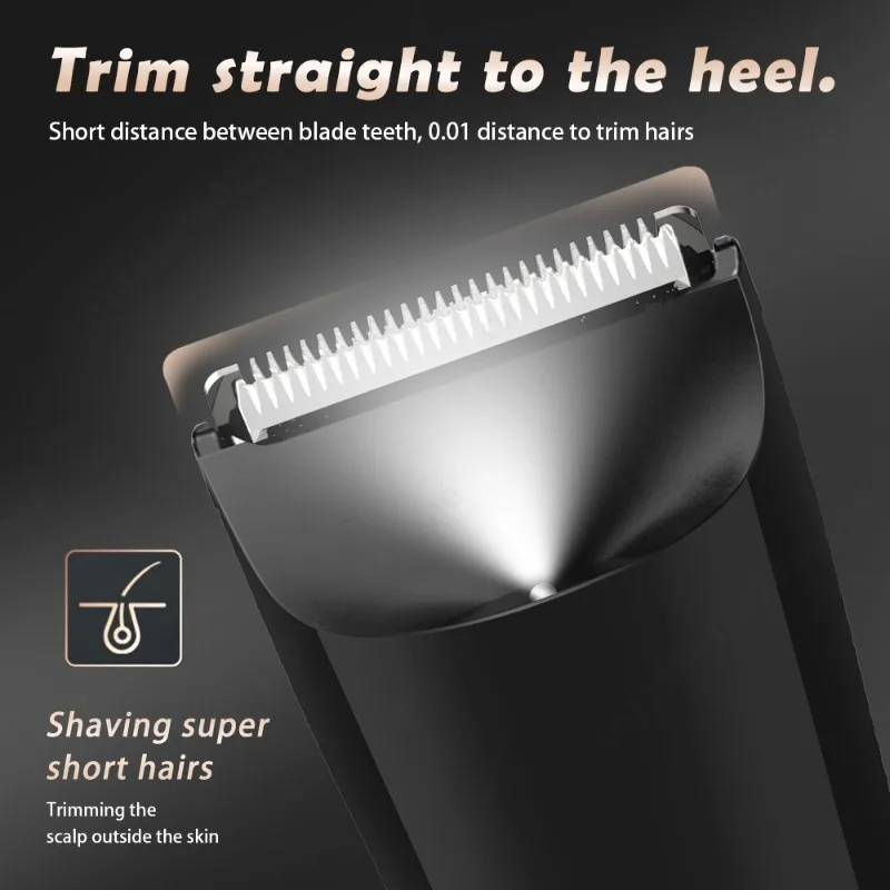 Digital Display Rechargeable Body Hair Trimmer, With LED Light, Household Shaver For Body & Hair Grooming