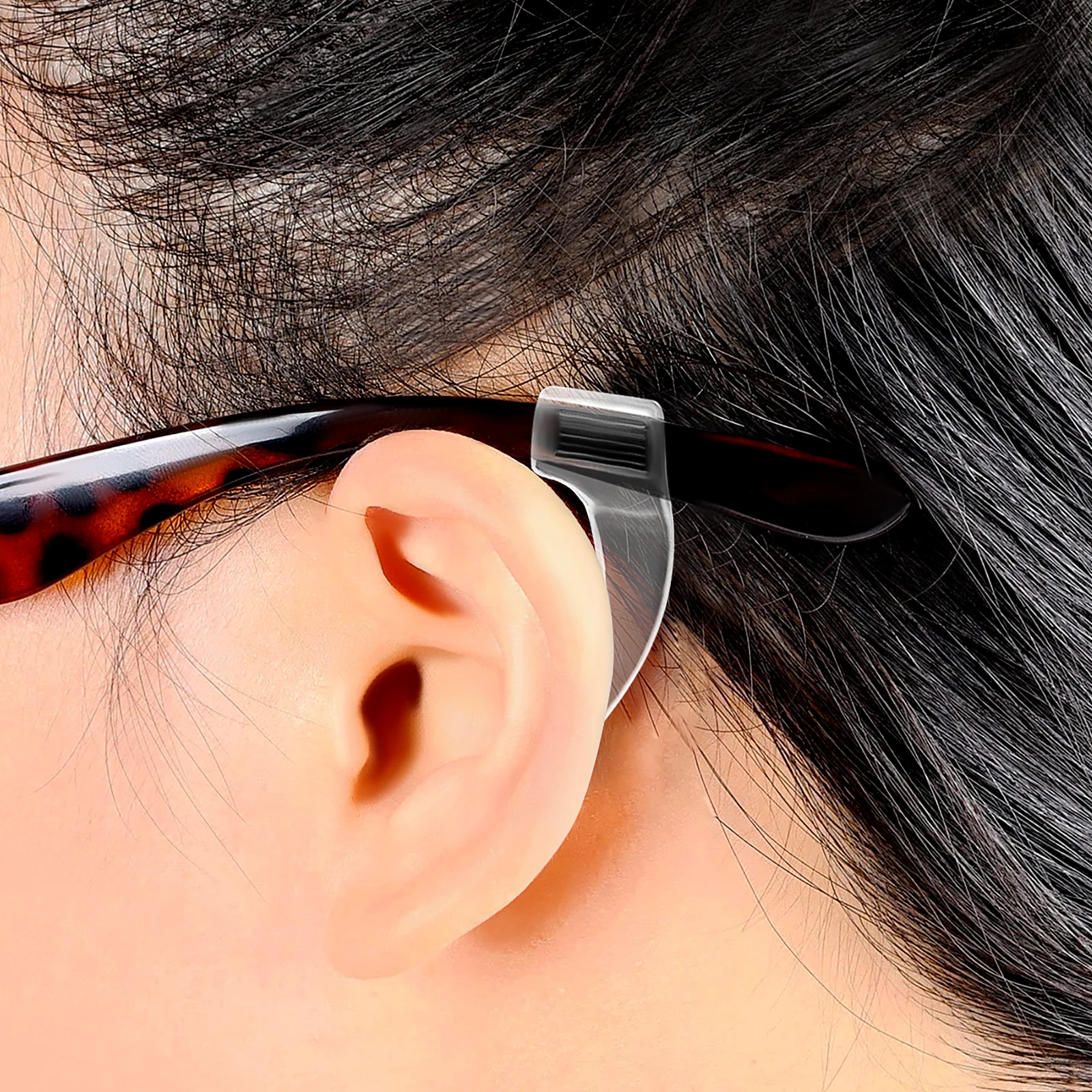 

Non-Slip Ear Hooks Silicone Eyeglass Grips Anti-Slip Retainers Soft Transparent Temple Tips Glasses Holders For Sports