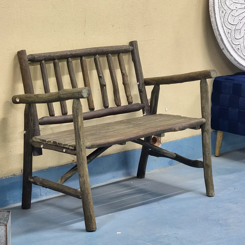 Rural pastoral retro style small apartment homestay courtyard outdoor leisure balcony backrest double deep mountain