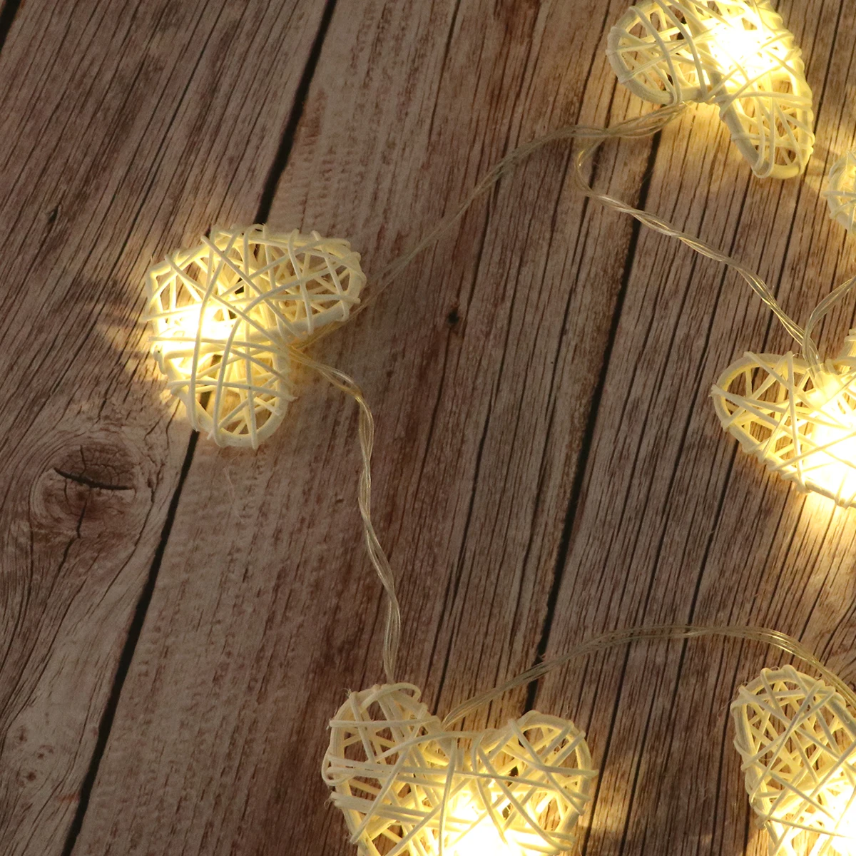 أضواء Led على شكل قلب 2.5 متر أبيض دافئ لحفلات الزفاف وأعياد الميلاد فندق المرحلة الديكور سلسلة ضوء قلوب Led سلسلة