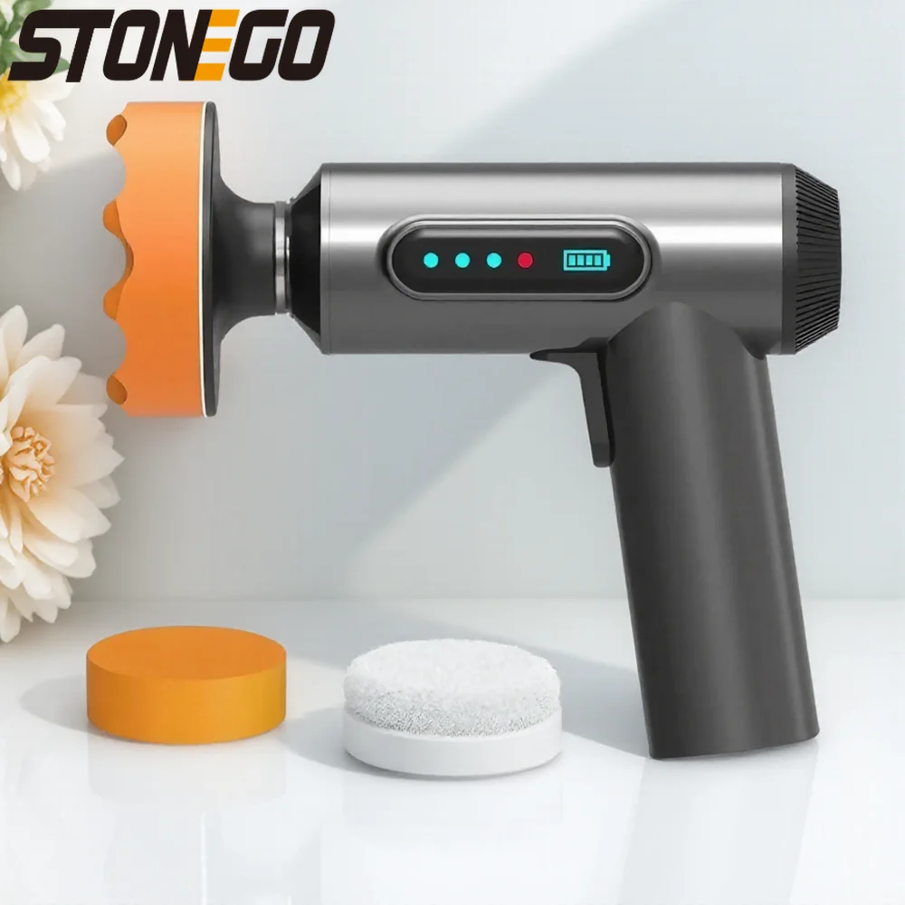 

Wireless Car Polisher Handheld Polisher Set USB Charging Digital Display for Home Car Detailing Waxing