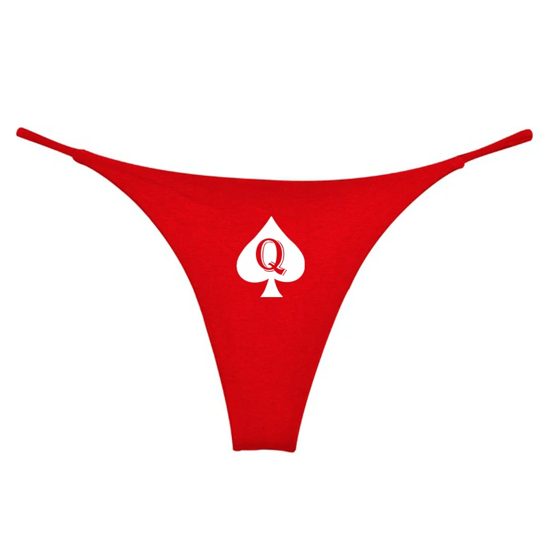 Q Spades-ropa interior Sexy para mujer, Tanga de doble capa con correa fina, sin costuras, para gimnasio, regalo