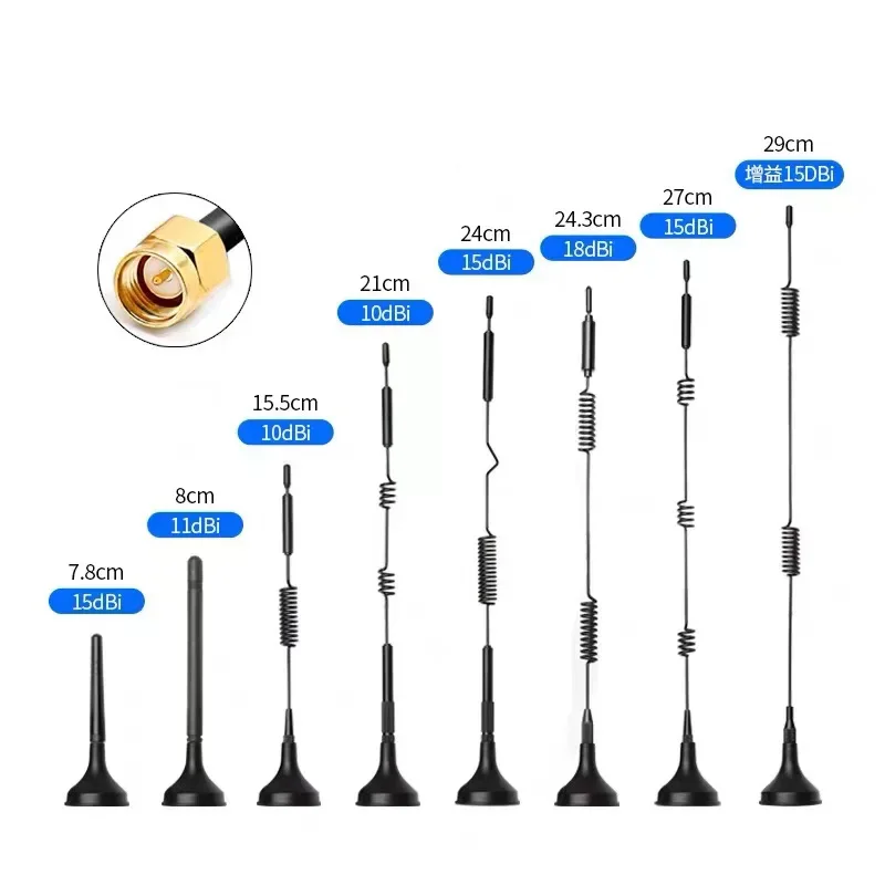 GSM 2G 3G 4G 5G 600-6000Mhz Magnetic Suction cup Antenna 15dBi SMA Male with 3M Cable for NB-IOT DTU Wireless Router Modem