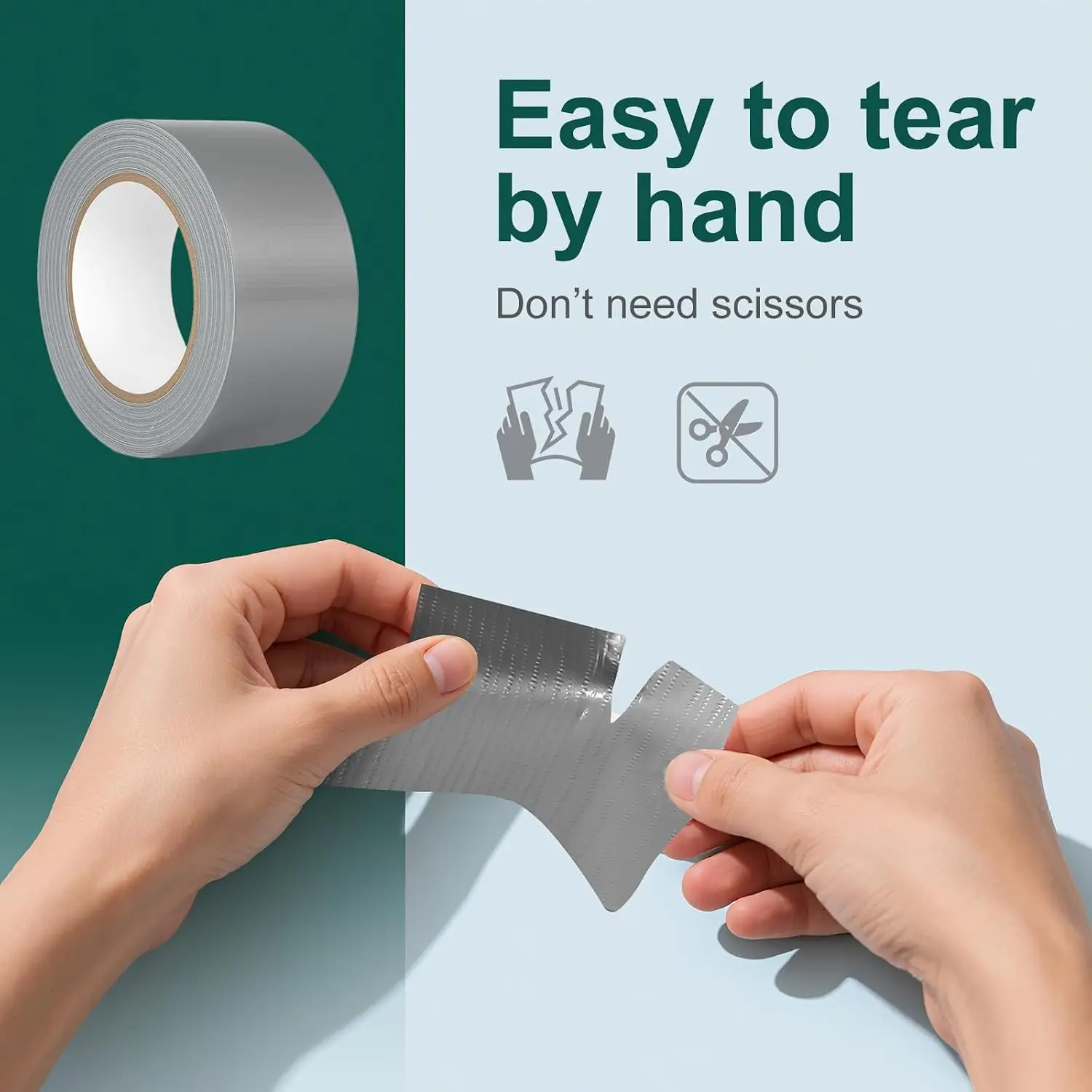 Heavy duty pipeline tape, waterproof and residue free, strong adhesive for indoor and outdoor maintenance, all-weather, gray