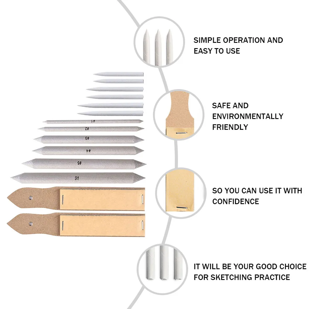 

Professional 14Pcs Blending Stump Tool Kit For Sketching Drawing Charcoal Painting Set