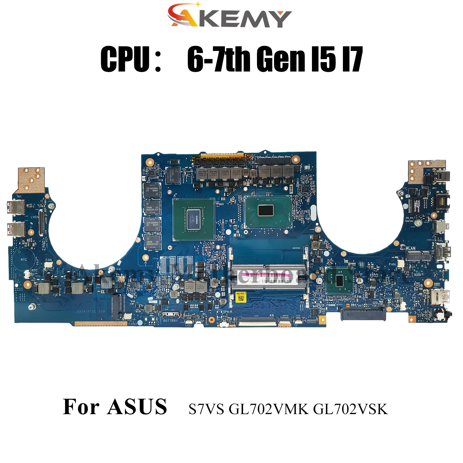 

GL702VS Материнская плата для ноутбука ASUS ROG Strix GL702V S7VS GL702VMK GL702VSK GL702VI Материнская плата с процессором I5 I7 100% тестирование OK stk